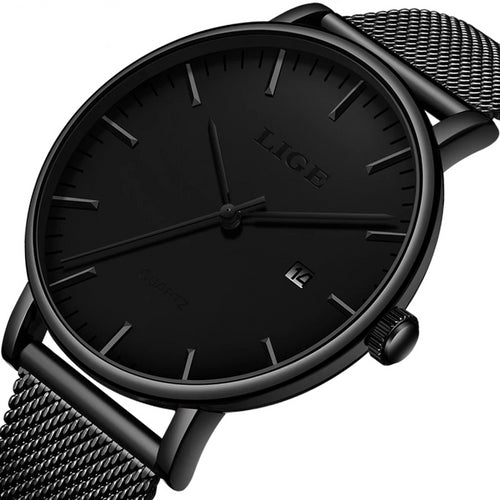 LIGE Simple Stainless Stee Watch