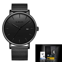 Load image into Gallery viewer, LIGE Simple Stainless Stee Watch