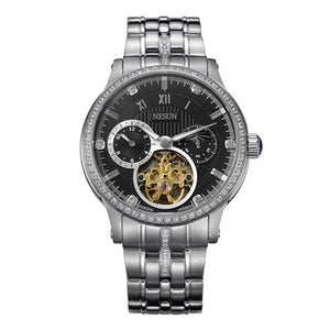 NESUN Skeleton Diamond Watch