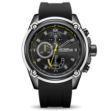 Load image into Gallery viewer, Black Silicone Sports Quartz Watch