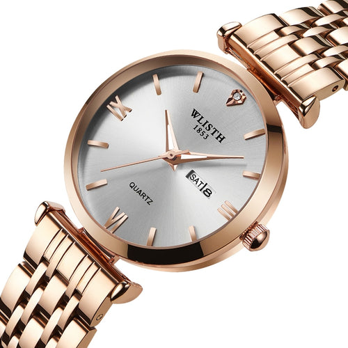 Luxury Ladies Golden Wrist Watch