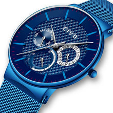 Load image into Gallery viewer, Blue Stainless Steel Luxury Watch