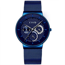 Load image into Gallery viewer, Blue Stainless Steel Luxury Watch