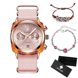 Nylon Belt Lady Zegarek Wristwatch