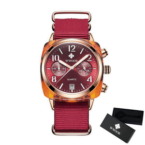 Nylon Belt Lady Zegarek Wristwatch