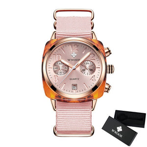 Nylon Belt Lady Zegarek Wristwatch