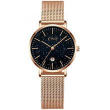 Load image into Gallery viewer, Gold Quartz Starry Watch